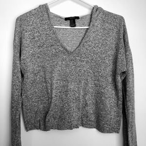 Hooded Crop Trop Sweater - Medium